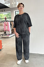 Women's oversized suit in black with a boiled effect Garne 3034743 photo №2