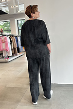 Women's oversized suit in black with a boiled effect Garne 3034743 photo №3