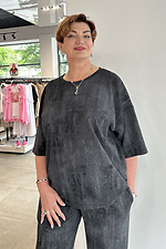 Women's oversized suit in black with a boiled effect Garne 3034743 photo №4