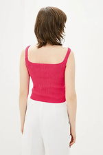 Women's knitted top in bright raspberry color  4038743 photo №2