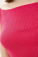 Women's knitted top in bright raspberry color  4038743 photo №3