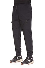 Черные спортивные штаны из плащевки с карманами спереди GARD 8011743 фото №1