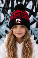 Дитяча Зимова Шапка Для Дівчинки Утеплена Флісом Without Pop Roblox Red Without 8056743 фото №2