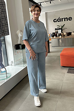 Women's oversized suit in blue with a boiled effect Garne 3034744 photo №2
