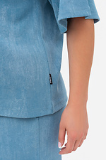Women's oversized suit in blue with a boiled effect Garne 3034744 photo №11