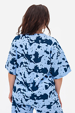 Women's summer suit t-shirt and shorts blue with print Garne 3034745 photo №5