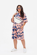 Women's summer suit t-shirt and shorts pink print Garne 3034746 photo №2