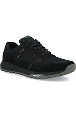 Black summer sneakers with a hole in the laces Forester 4101746 photo №1