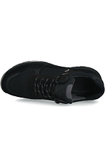 Black summer sneakers with a hole in the laces Forester 4101746 photo №4