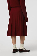Knitted women's skirt in burgundy color  4038747 photo №2