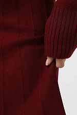 Knitted women's skirt in burgundy color  4038747 photo №4