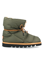 Зеленые ботинки дутики стеганные короткие на зиму Forester 4101748 фото №2