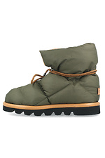 Зеленые ботинки дутики стеганные короткие на зиму Forester 4101748 фото №3
