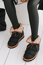 Черные ботинки дутики стеганные короткие на зиму Forester 4101749 фото №9