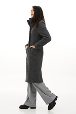 Wool blend coat below the knee with a high stand-up collar Garne 3039750 photo №2