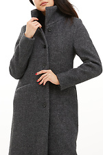 Wool blend coat below the knee with a high stand-up collar Garne 3039750 photo №4