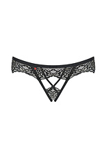 Erotic lace panties with intimate slits Obsessive 4026750 photo №3