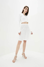 Knitted women's skirt in white  4038750 photo №1