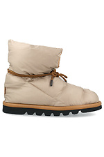 Бежевые ботинки дутики стеганные короткие на зиму Forester 4101750 фото №3