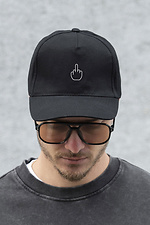 Men's Trucker Baseball Cap With Finger Print Black Without 8049751 photo №4