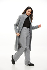 Wool blend coat below the knee with a high stand-up collar Garne 3039752 photo №2
