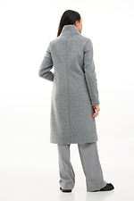 Wool blend coat below the knee with a high stand-up collar Garne 3039752 photo №3
