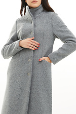 Wool blend coat below the knee with a high stand-up collar Garne 3039752 photo №4