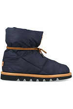 Синие ботинки дутики стеганные короткие на зиму Forester 4101752 фото №2