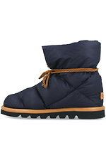 Синие ботинки дутики стеганные короткие на зиму Forester 4101752 фото №3
