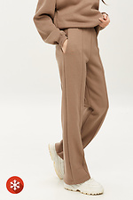 Szerokie, ocieplane spodnie dresowe z dżerseju z polarem Garne 3039753 zdjęcie №1