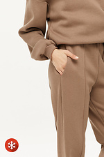 Szerokie, ocieplane spodnie dresowe z dżerseju z polarem Garne 3039753 zdjęcie №4