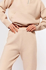 Women's knitted trousers beige  4038756 photo №4