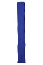 Зимние вязаные гетры высокие синего цвета с отверстием под каблук  4037757 фото №2