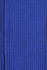 Зимние вязаные гетры высокие синего цвета с отверстием под каблук  4037757 фото №3