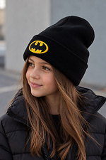 Дитяча Демісезонна Шапка Для Дівчинки Without Shovel Batman Black Without 8056759 фото №2