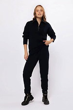 Women's knitted trousers in dark blue  4038760 photo №4