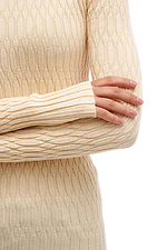 Gestrickter Damenpullover in hellgelber Farbe Sewel 4038761 Foto №5