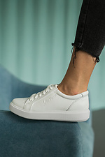White leather sneakers with anatomical insole  8018761 photo №12