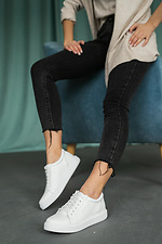 White leather sneakers with anatomical insole  8018761 photo №13