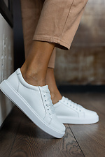 White leather sneakers with anatomical insole  8018761 photo №15