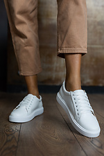 White leather sneakers with anatomical insole  8018761 photo №16