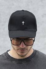 Men's Trucker Baseball Cap With Dagger Print Black Without 8049761 photo №4