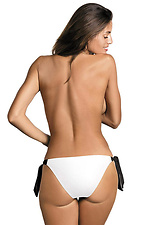 Weißer Damen-Bikini-Slip mit niedriger Taille und Kordelzug Marko 2021762 Foto №2