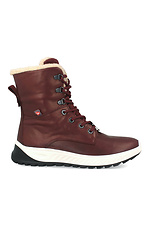 Высокие зимние ботинки из бордовой кожи на мембране Forester 4101763 фото №2