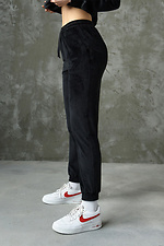 Velor sweatpants with embroidered cuffs GARD 8011763 photo №2