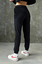 Велюровые спортивные штаны на манжетах с вышивкой GARD 8011763 фото №3