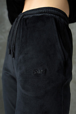Велюровые спортивные штаны на манжетах с вышивкой GARD 8011763 фото №4
