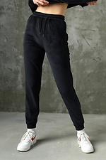 Velor sweatpants with embroidered cuffs GARD 8011763 photo №5
