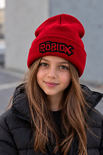 Дитяча Демісезонна Шапка Для Дівчинки Without Shovel Roblox Red Without 8056763 фото №2