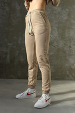 Велюровые спортивные штаны на манжетах с вышивкой GARD 8011764 фото №2